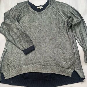 Sejour Metallic Gray Women's Sweater